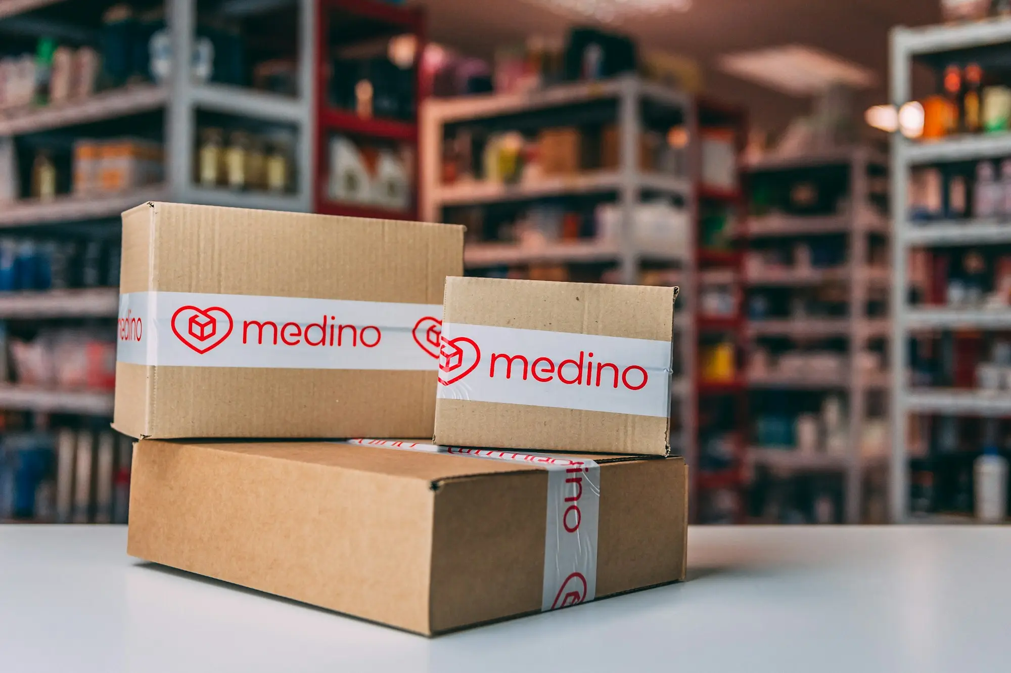 Stack of cardboard boxes of stock ready to be packed and shipped